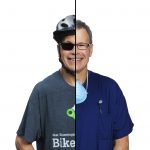 Final composite photo of model Dan Steadman, local dentist and avid bike rider. Composite courtesy of Rick Kessinger Photography